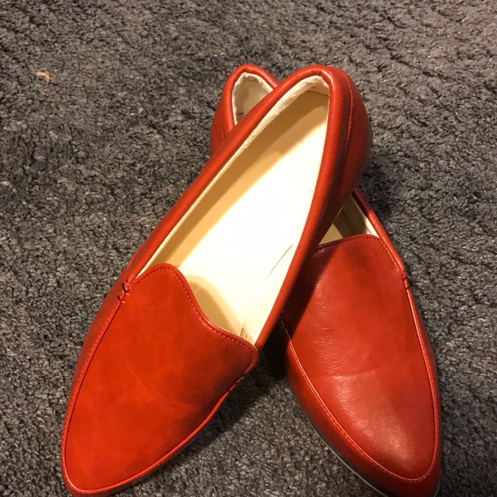 Brand New: Wood Bottom Burnt Orange Loafers